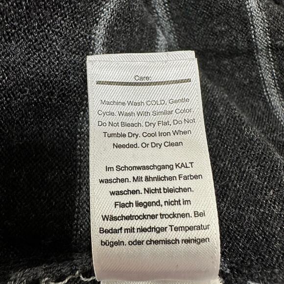Smartwool Sweater Womens Size XS Long Sleeve V Neck Black Gray Striped Merino - Picture 5 of 5